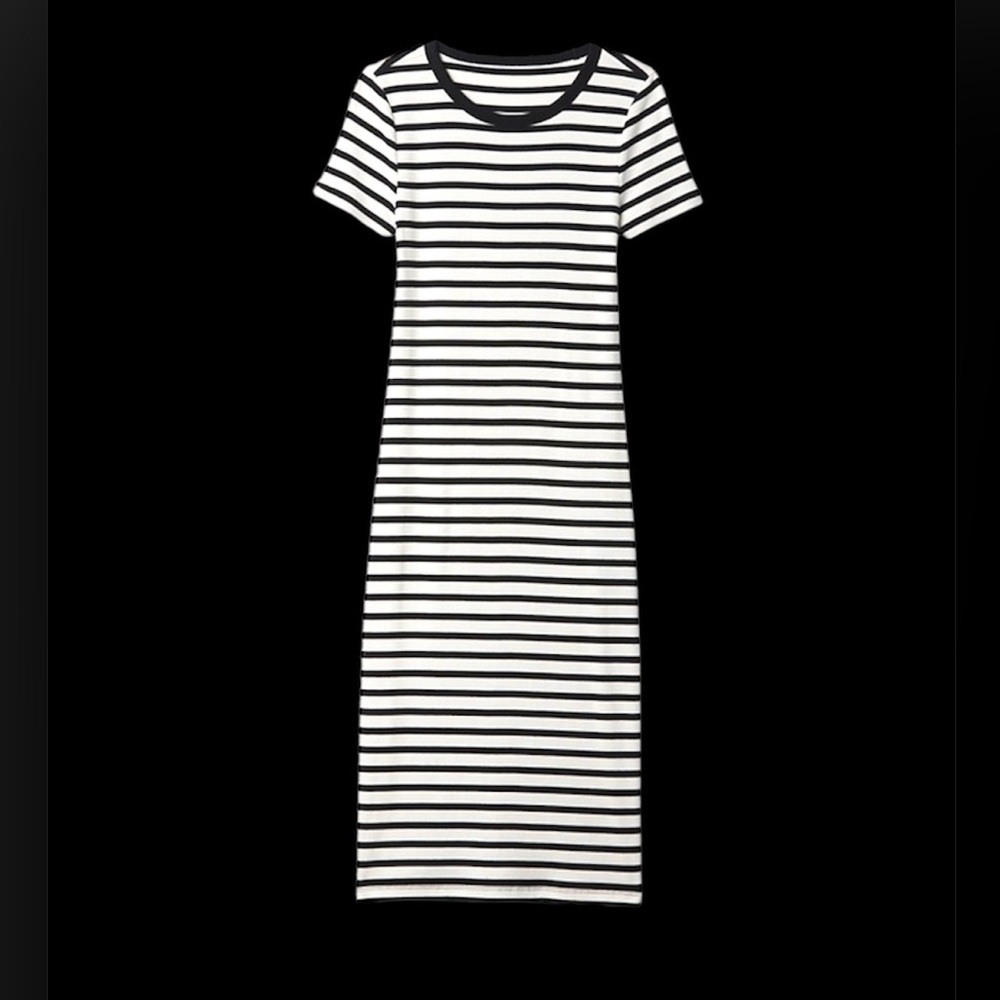 Gap Modern Rib Midi T-Shirt Dress Large New with Tags